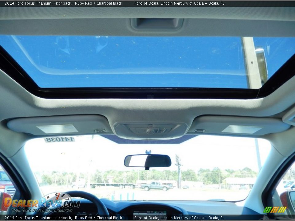 2014 Ford Focus Titanium Hatchback Ruby Red / Charcoal Black Photo #8