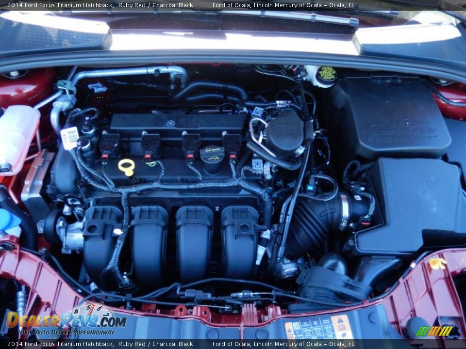 2014 Ford Focus Titanium Hatchback Ruby Red / Charcoal Black Photo #12