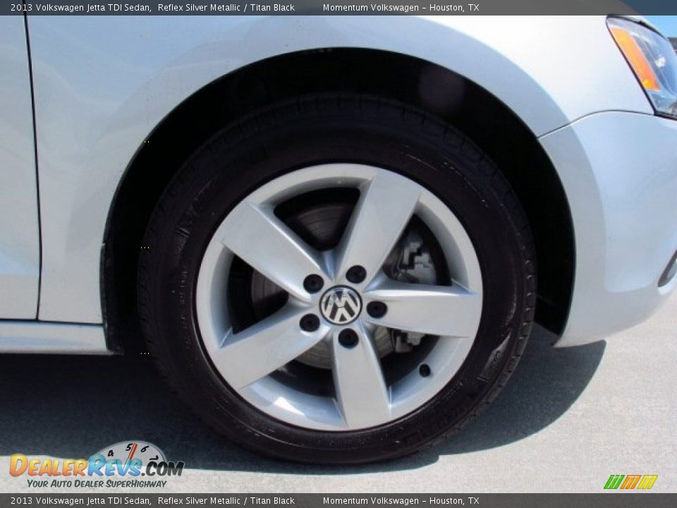 2013 Volkswagen Jetta TDI Sedan Reflex Silver Metallic / Titan Black Photo #7