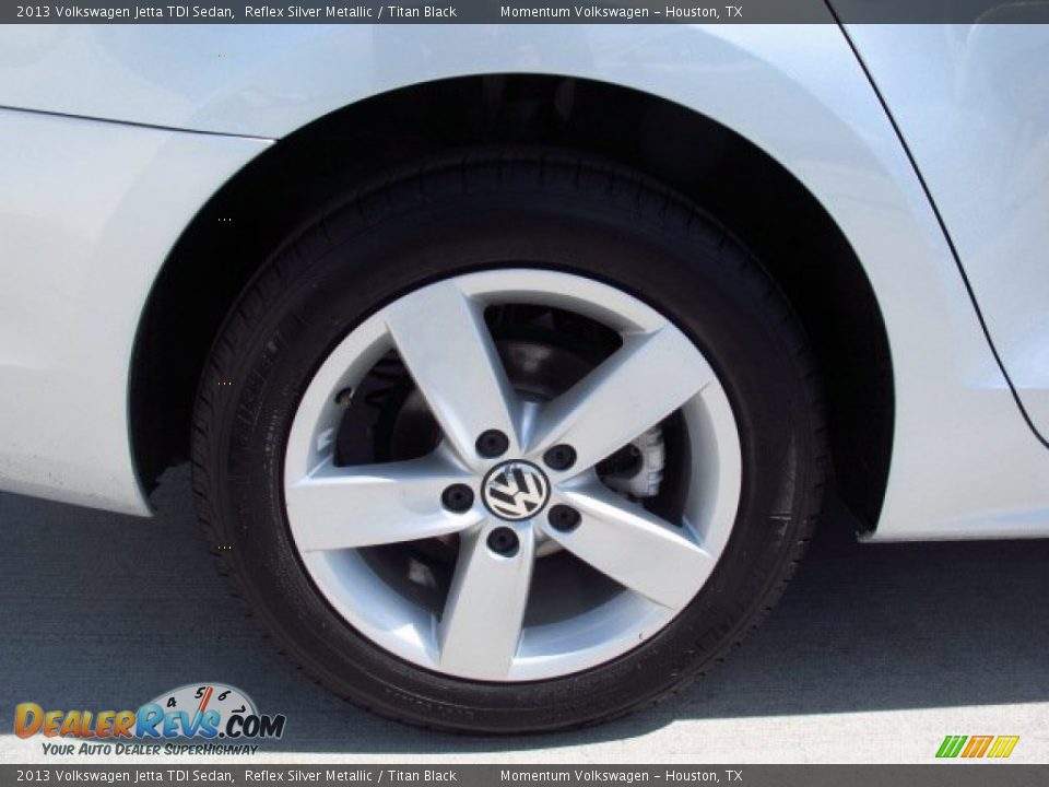 2013 Volkswagen Jetta TDI Sedan Reflex Silver Metallic / Titan Black Photo #8