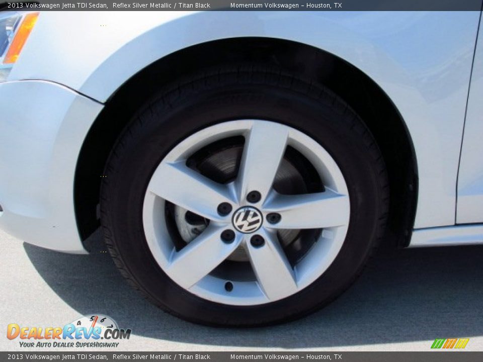 2013 Volkswagen Jetta TDI Sedan Reflex Silver Metallic / Titan Black Photo #10