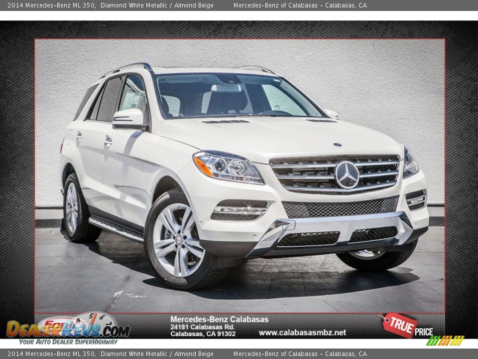 2014 Mercedes-Benz ML 350 Diamond White Metallic / Almond Beige Photo #1