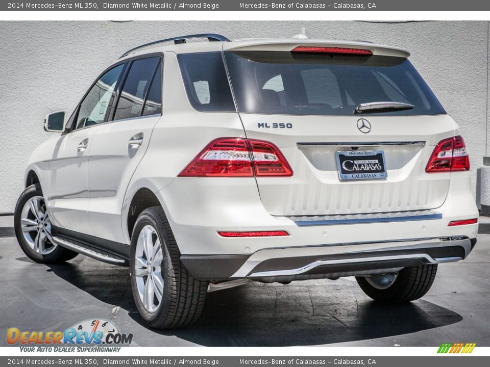 2014 Mercedes-Benz ML 350 Diamond White Metallic / Almond Beige Photo #2