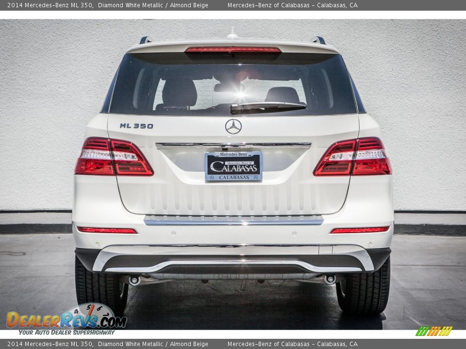 2014 Mercedes-Benz ML 350 Diamond White Metallic / Almond Beige Photo #3