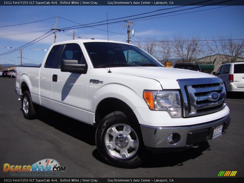 2011 Ford F150 XLT SuperCab 4x4 Oxford White / Steel Gray Photo #1
