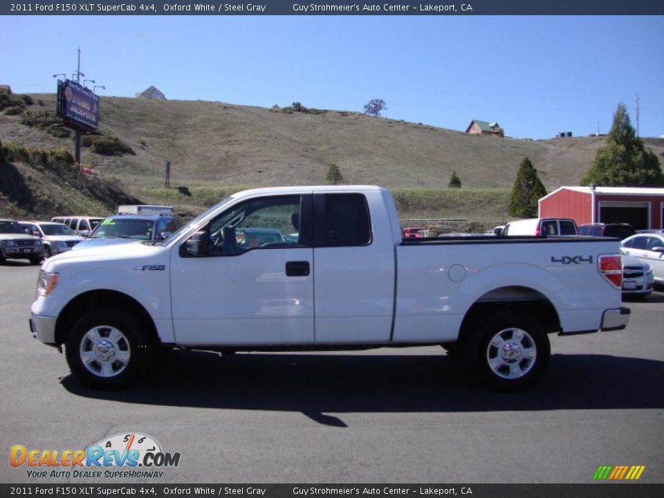 2011 Ford F150 XLT SuperCab 4x4 Oxford White / Steel Gray Photo #4