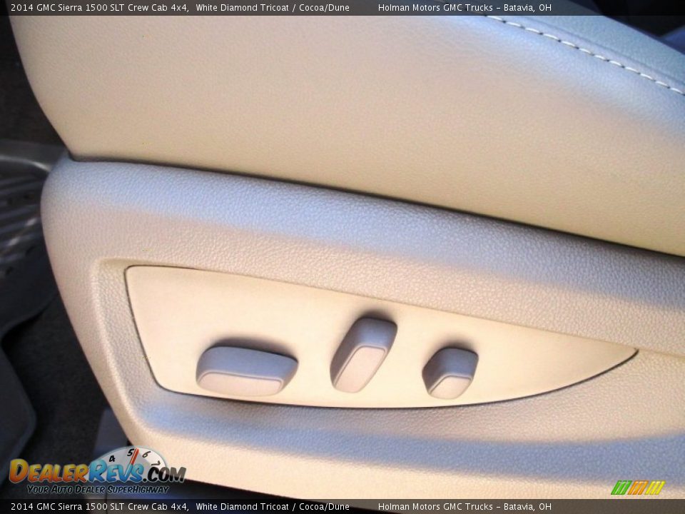 2014 GMC Sierra 1500 SLT Crew Cab 4x4 White Diamond Tricoat / Cocoa/Dune Photo #8