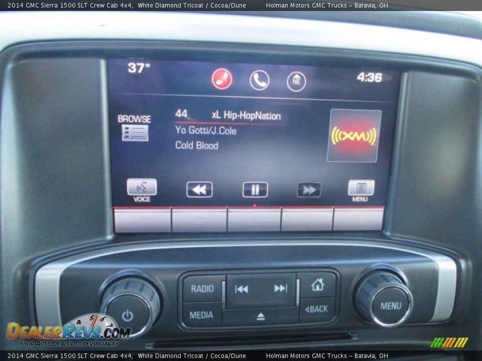 2014 GMC Sierra 1500 SLT Crew Cab 4x4 White Diamond Tricoat / Cocoa/Dune Photo #10