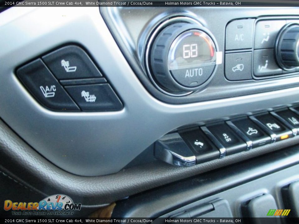 2014 GMC Sierra 1500 SLT Crew Cab 4x4 White Diamond Tricoat / Cocoa/Dune Photo #13