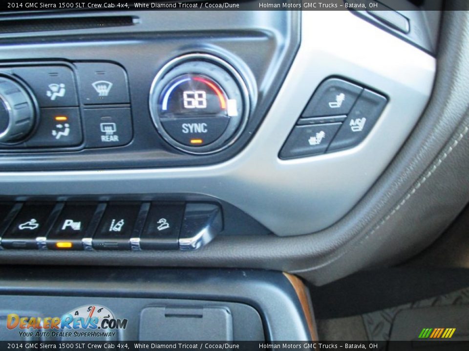 2014 GMC Sierra 1500 SLT Crew Cab 4x4 White Diamond Tricoat / Cocoa/Dune Photo #14