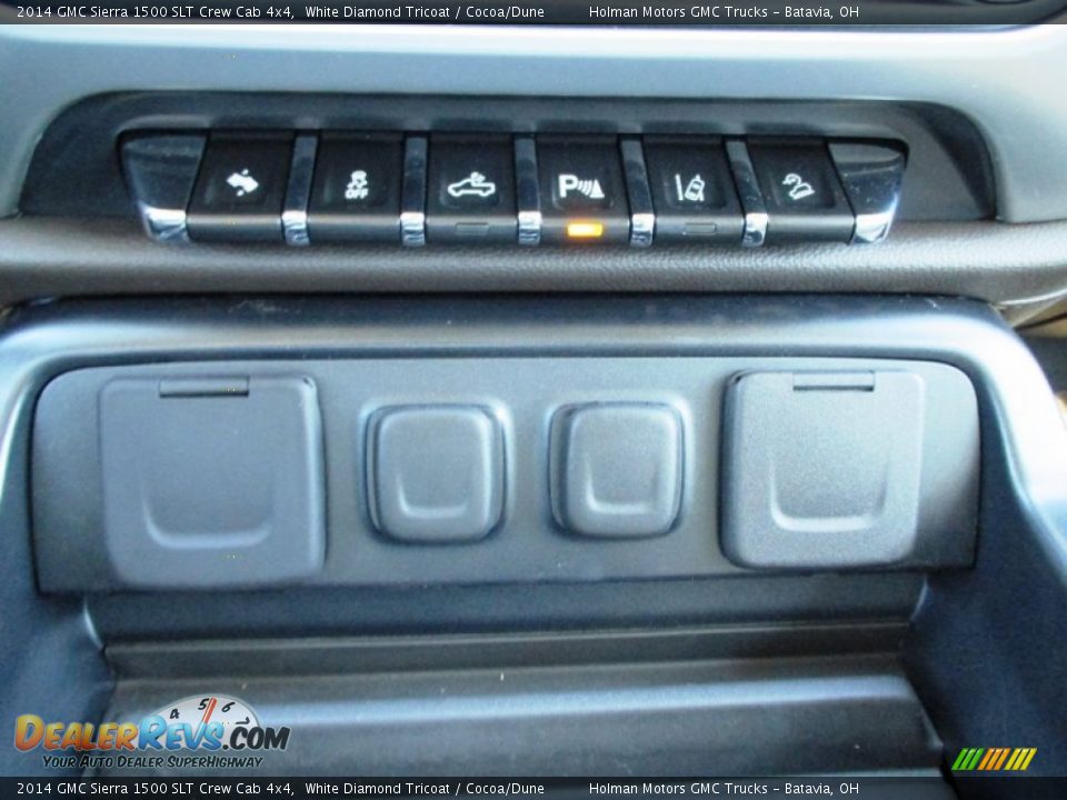 2014 GMC Sierra 1500 SLT Crew Cab 4x4 White Diamond Tricoat / Cocoa/Dune Photo #15
