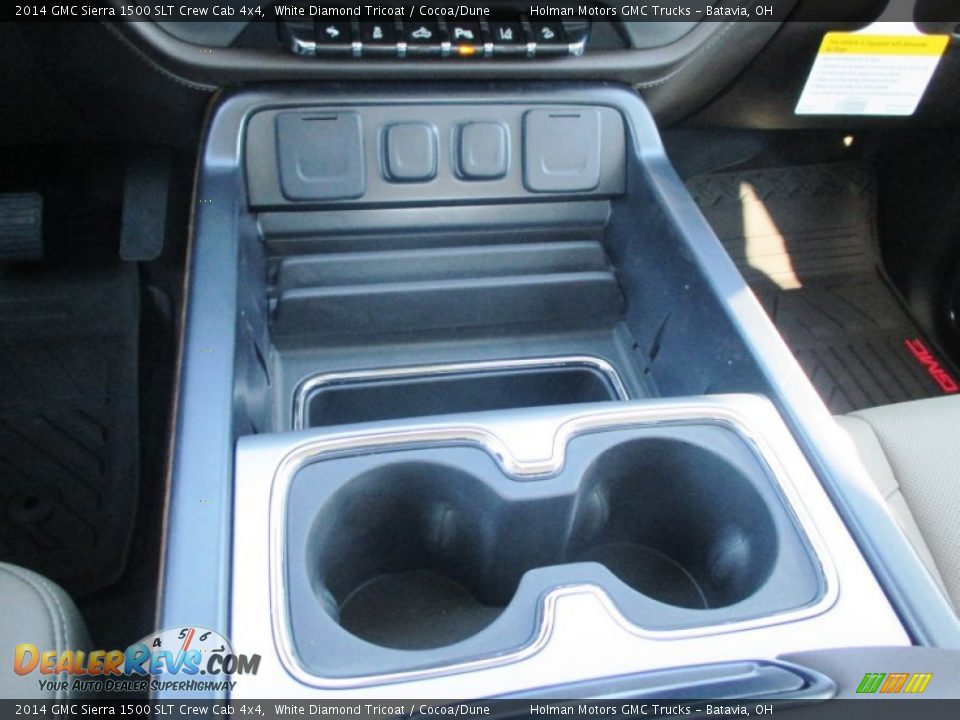 2014 GMC Sierra 1500 SLT Crew Cab 4x4 White Diamond Tricoat / Cocoa/Dune Photo #17