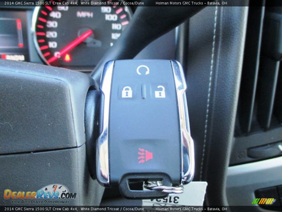 2014 GMC Sierra 1500 SLT Crew Cab 4x4 White Diamond Tricoat / Cocoa/Dune Photo #18
