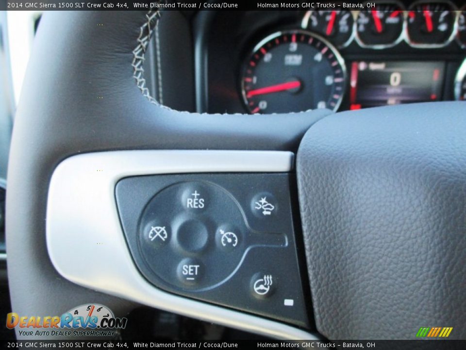 2014 GMC Sierra 1500 SLT Crew Cab 4x4 White Diamond Tricoat / Cocoa/Dune Photo #20