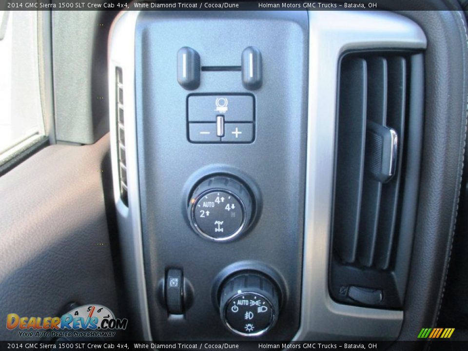 2014 GMC Sierra 1500 SLT Crew Cab 4x4 White Diamond Tricoat / Cocoa/Dune Photo #25