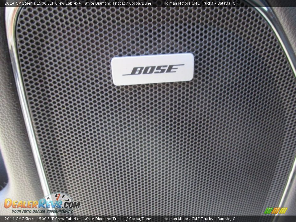 2014 GMC Sierra 1500 SLT Crew Cab 4x4 White Diamond Tricoat / Cocoa/Dune Photo #28