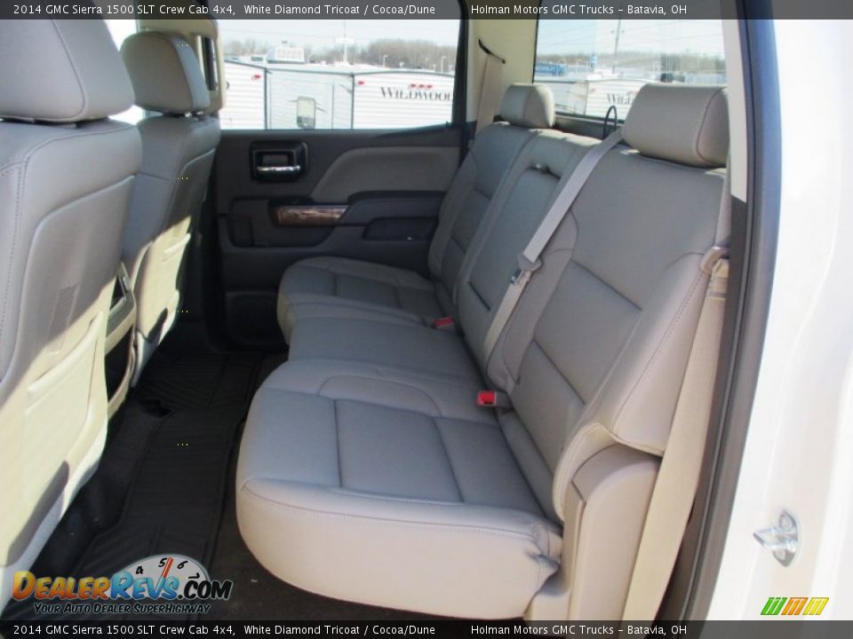 2014 GMC Sierra 1500 SLT Crew Cab 4x4 White Diamond Tricoat / Cocoa/Dune Photo #30