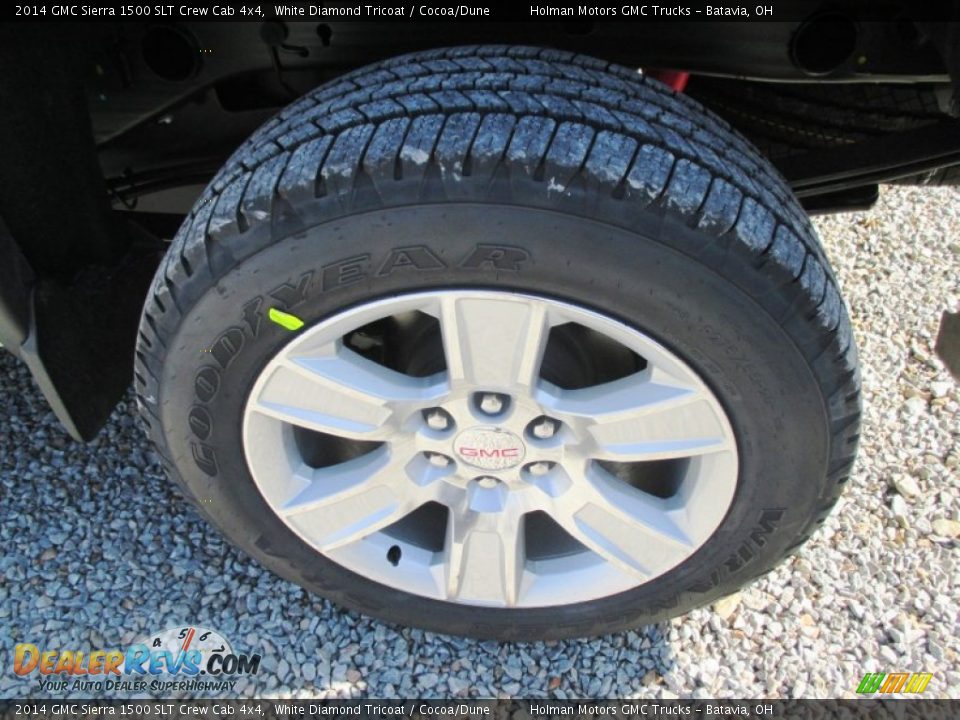 2014 GMC Sierra 1500 SLT Crew Cab 4x4 White Diamond Tricoat / Cocoa/Dune Photo #31