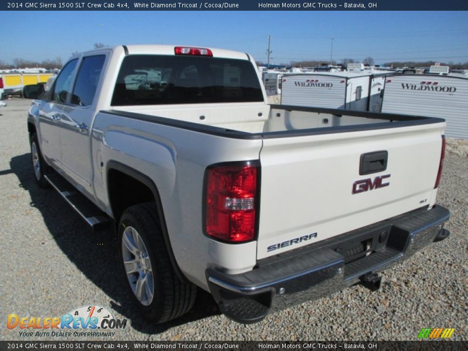 2014 GMC Sierra 1500 SLT Crew Cab 4x4 White Diamond Tricoat / Cocoa/Dune Photo #32