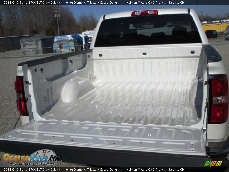 2014 GMC Sierra 1500 SLT Crew Cab 4x4 White Diamond Tricoat / Cocoa/Dune Photo #33
