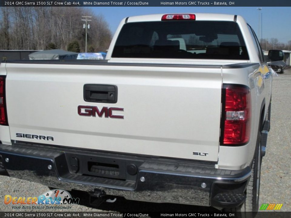 2014 GMC Sierra 1500 SLT Crew Cab 4x4 White Diamond Tricoat / Cocoa/Dune Photo #34