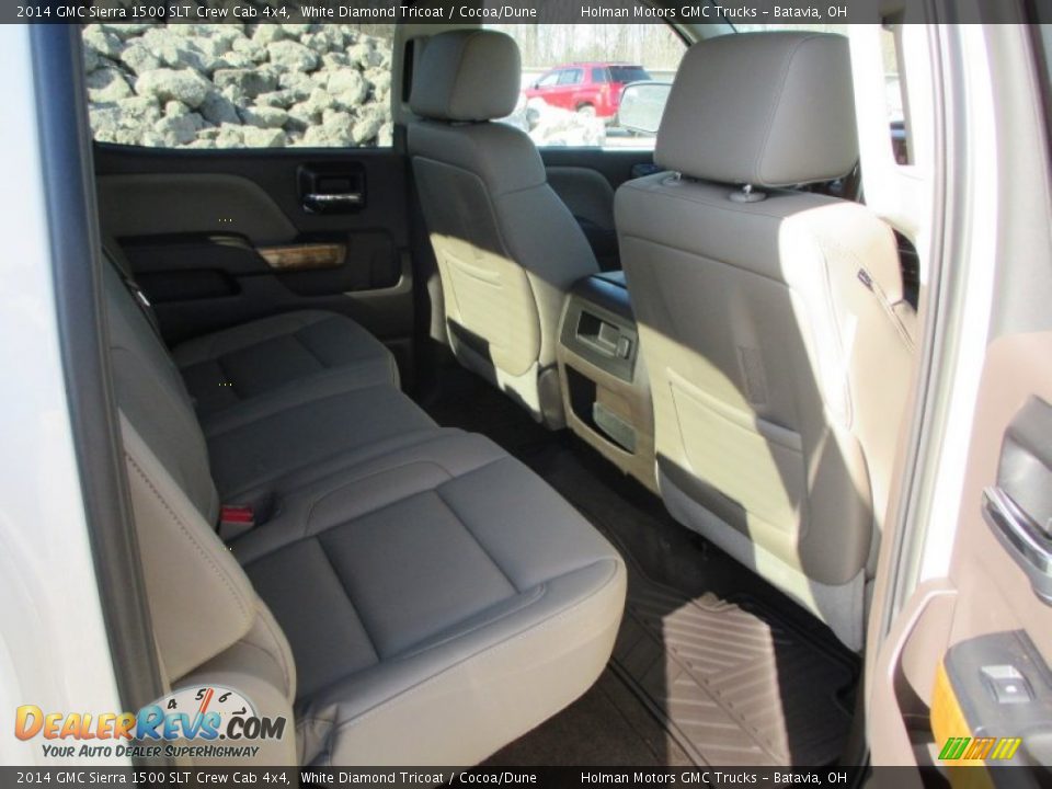 2014 GMC Sierra 1500 SLT Crew Cab 4x4 White Diamond Tricoat / Cocoa/Dune Photo #35