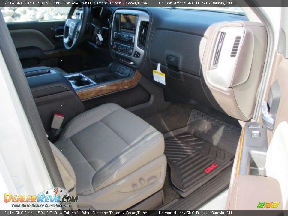 2014 GMC Sierra 1500 SLT Crew Cab 4x4 White Diamond Tricoat / Cocoa/Dune Photo #36