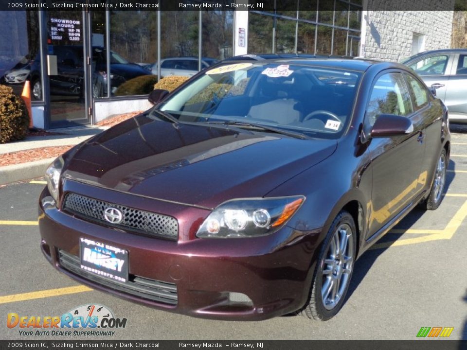 2009 Scion tC Sizzling Crimson Mica / Dark Charcoal Photo #1