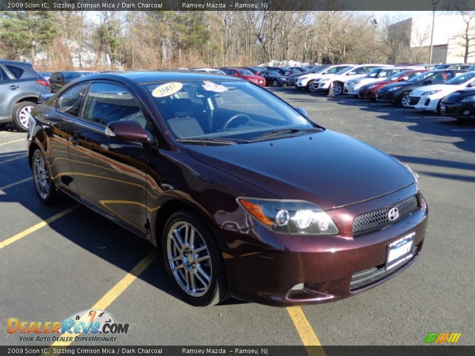 2009 Scion tC Sizzling Crimson Mica / Dark Charcoal Photo #3
