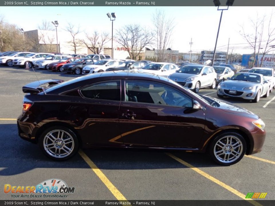 2009 Scion tC Sizzling Crimson Mica / Dark Charcoal Photo #4