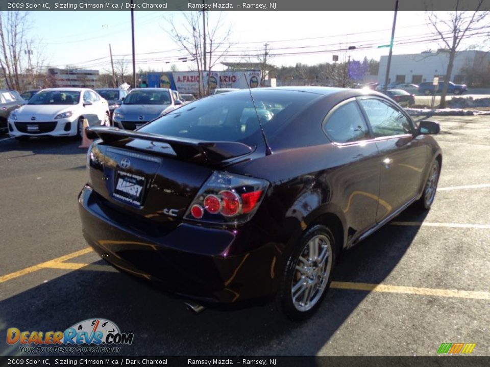2009 Scion tC Sizzling Crimson Mica / Dark Charcoal Photo #5