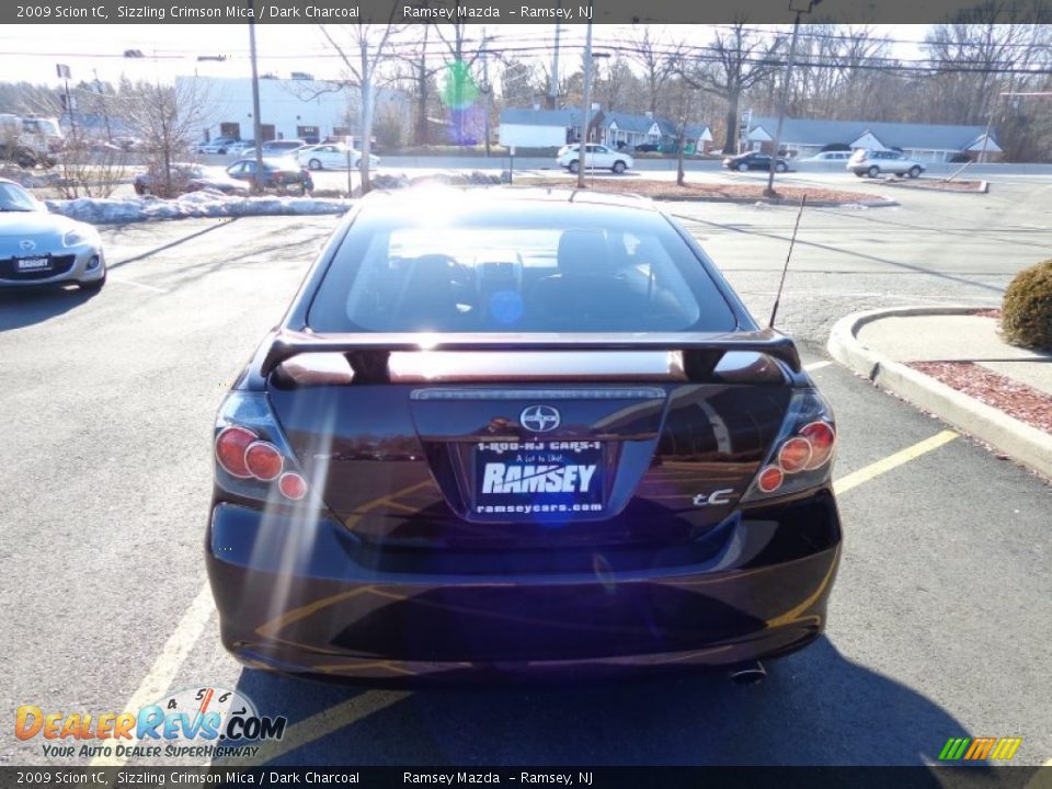 2009 Scion tC Sizzling Crimson Mica / Dark Charcoal Photo #6