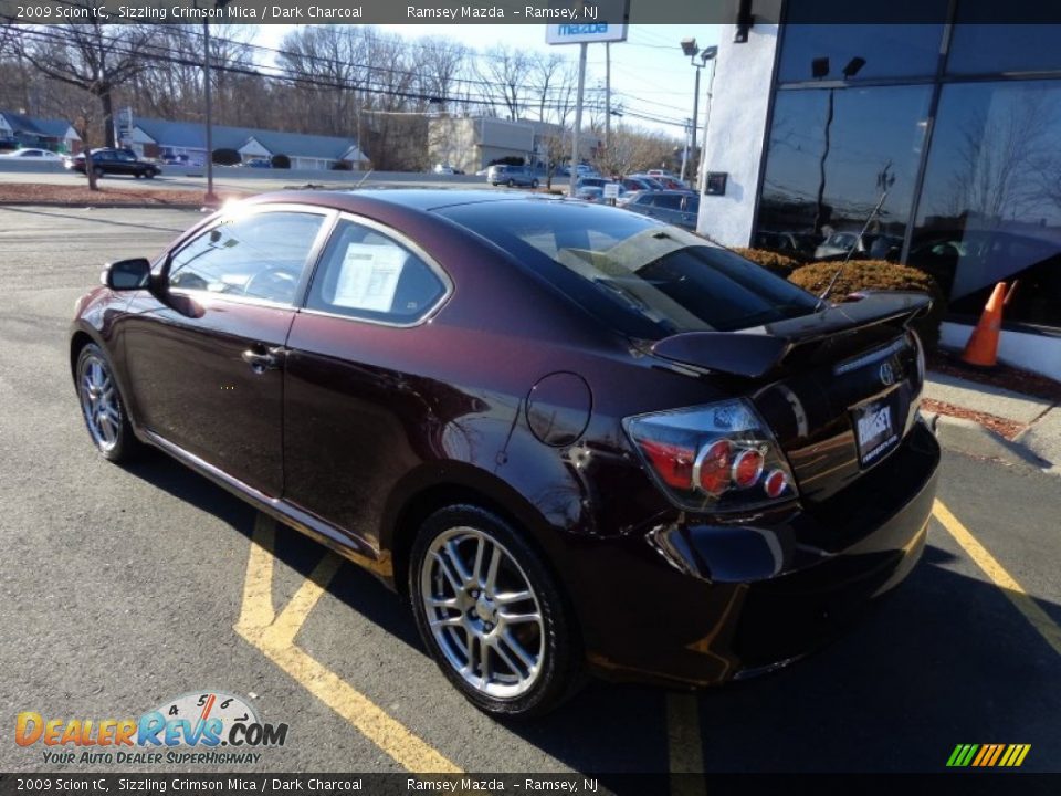 2009 Scion tC Sizzling Crimson Mica / Dark Charcoal Photo #7