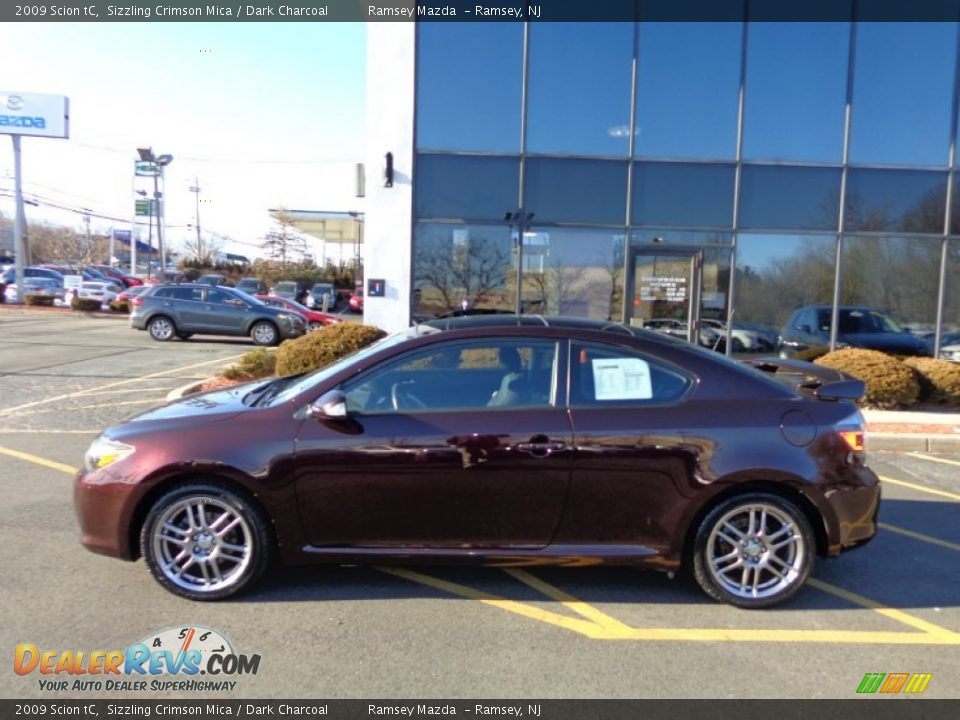 2009 Scion tC Sizzling Crimson Mica / Dark Charcoal Photo #8