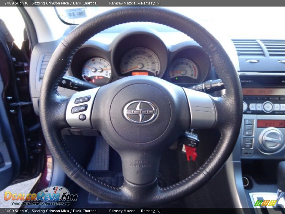 2009 Scion tC Sizzling Crimson Mica / Dark Charcoal Photo #19