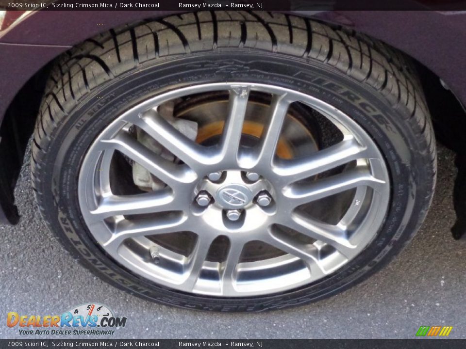 2009 Scion tC Sizzling Crimson Mica / Dark Charcoal Photo #28