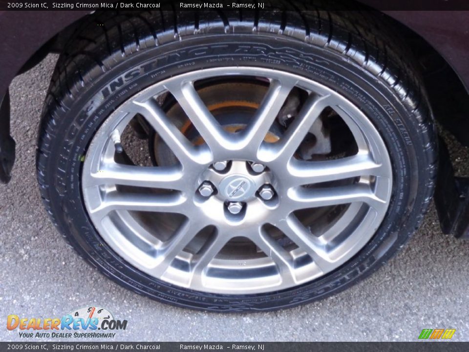 2009 Scion tC Sizzling Crimson Mica / Dark Charcoal Photo #30