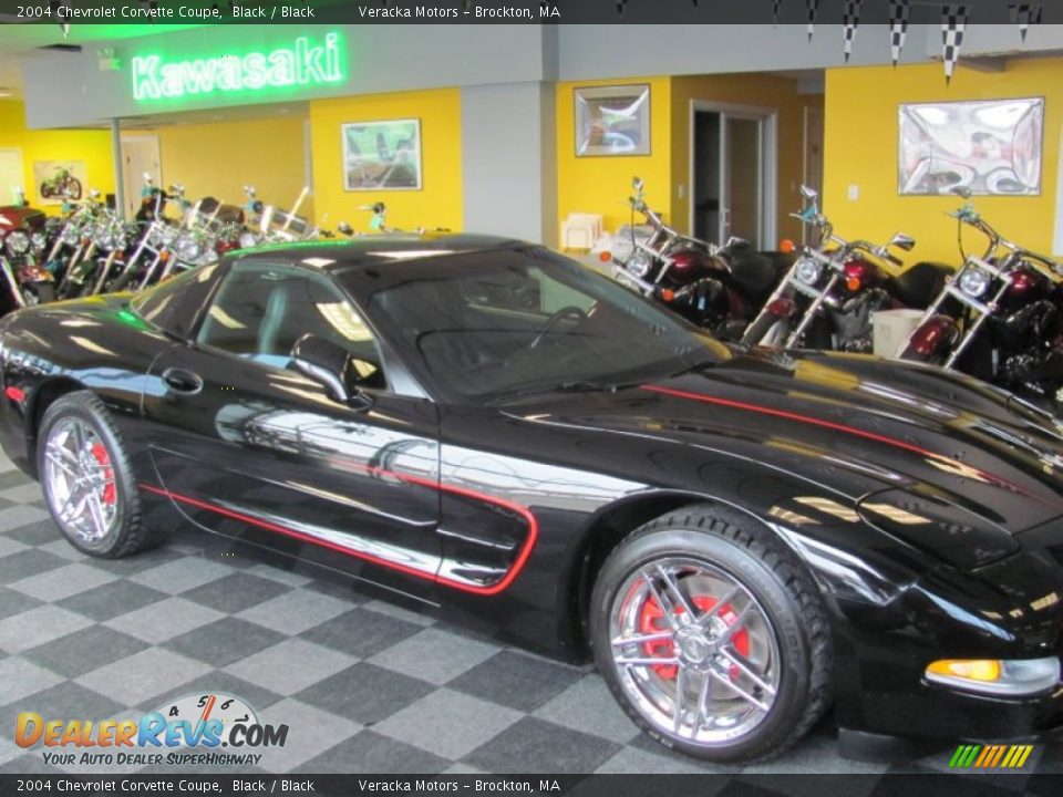 2004 Chevrolet Corvette Coupe Black / Black Photo #1
