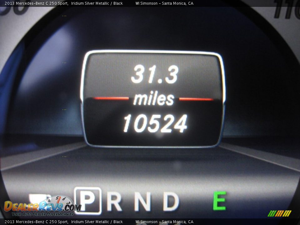 2013 Mercedes-Benz C 250 Sport Iridium Silver Metallic / Black Photo #10