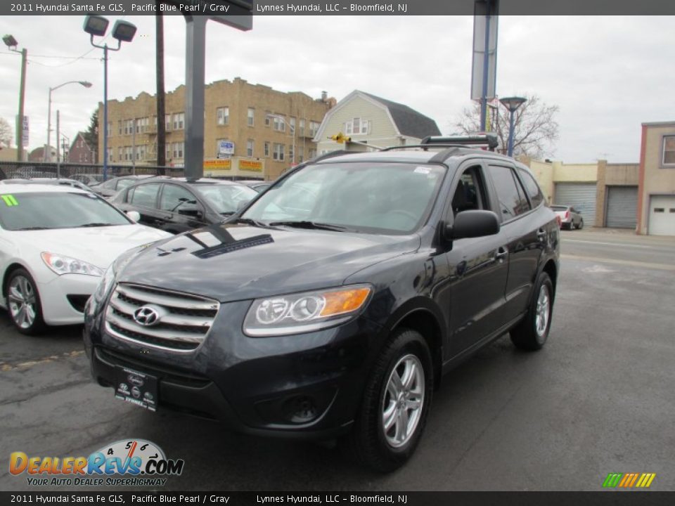 2011 Hyundai Santa Fe GLS Pacific Blue Pearl / Gray Photo #3