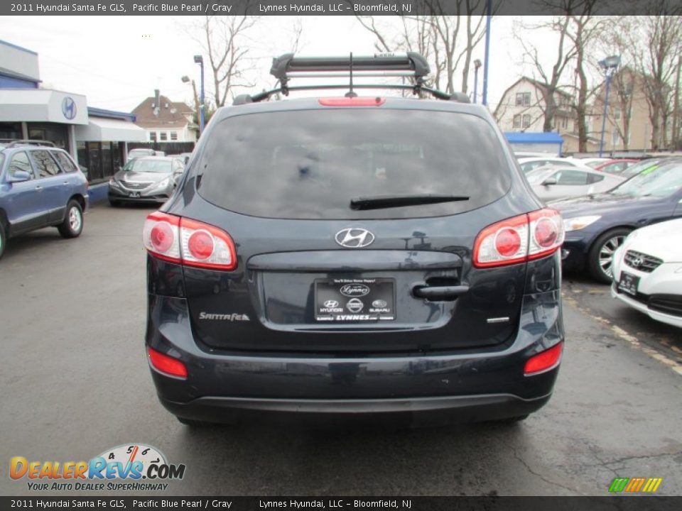 2011 Hyundai Santa Fe GLS Pacific Blue Pearl / Gray Photo #5