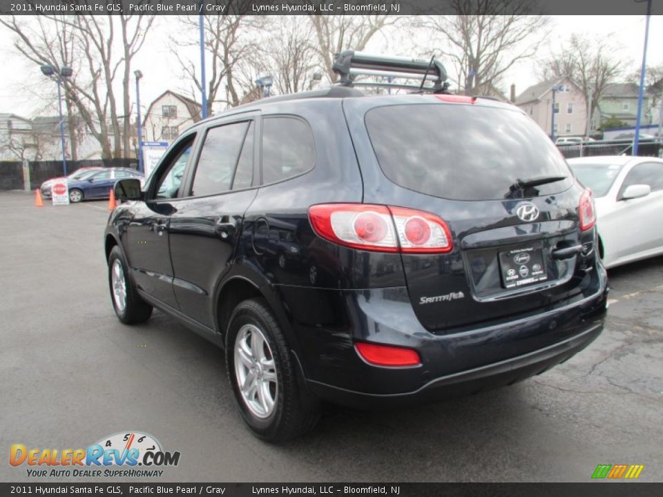 2011 Hyundai Santa Fe GLS Pacific Blue Pearl / Gray Photo #6