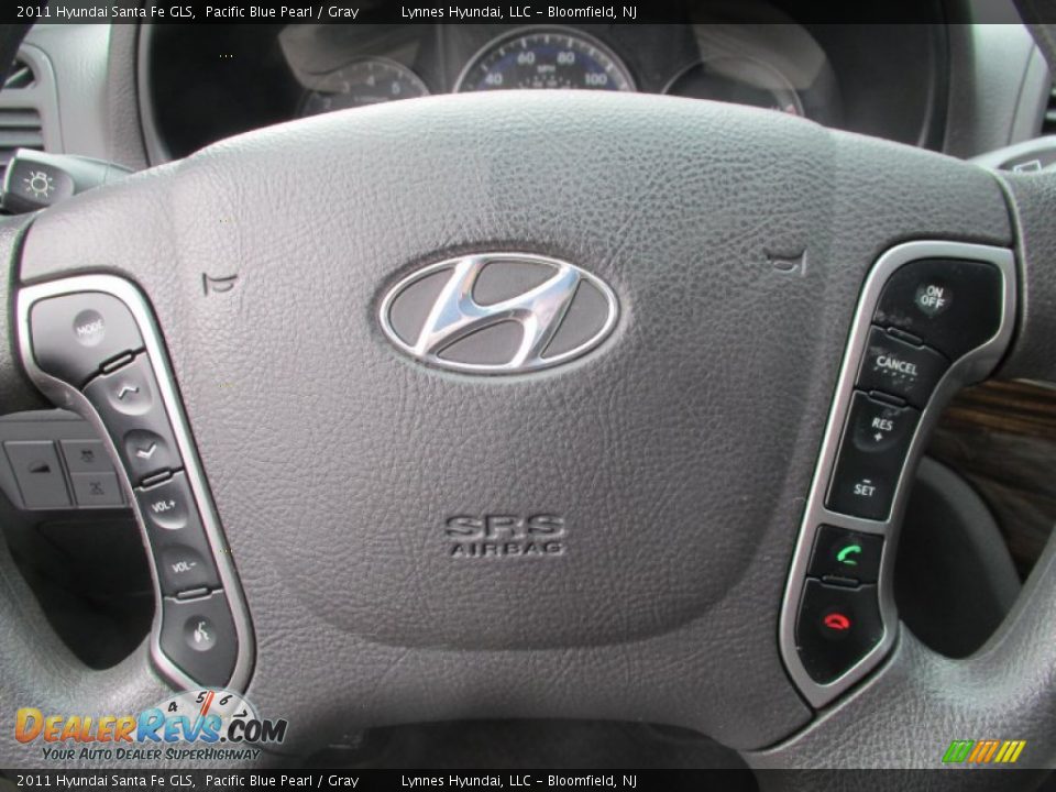 2011 Hyundai Santa Fe GLS Pacific Blue Pearl / Gray Photo #15
