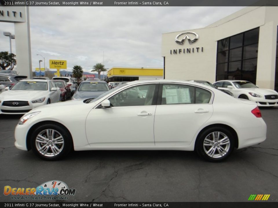 2011 Infiniti G 37 Journey Sedan Moonlight White / Wheat Photo #2
