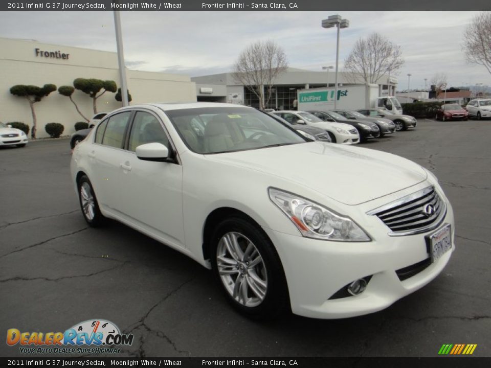 2011 Infiniti G 37 Journey Sedan Moonlight White / Wheat Photo #4