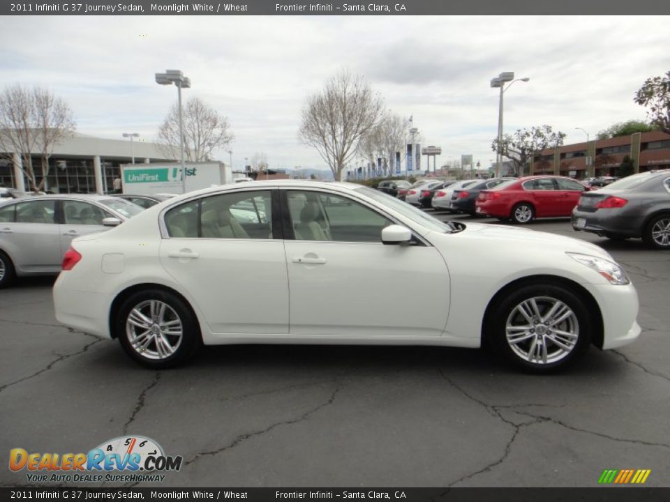 2011 Infiniti G 37 Journey Sedan Moonlight White / Wheat Photo #5