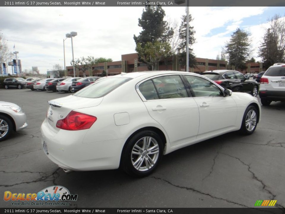 2011 Infiniti G 37 Journey Sedan Moonlight White / Wheat Photo #6