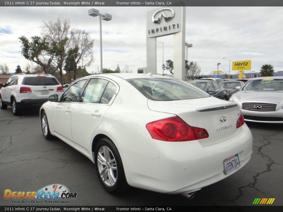 2011 Infiniti G 37 Journey Sedan Moonlight White / Wheat Photo #7