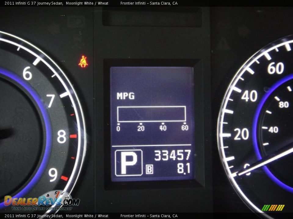 2011 Infiniti G 37 Journey Sedan Moonlight White / Wheat Photo #8