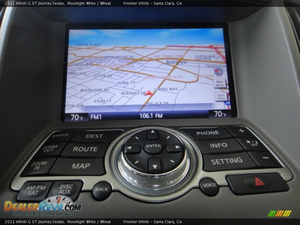 2011 Infiniti G 37 Journey Sedan Moonlight White / Wheat Photo #10